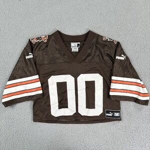 VTG Puma Cleveland Browns Cutoff Jersey Men Medium Brown Dawg Pound #00 NFL